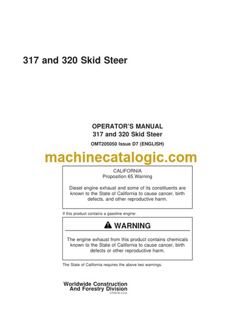 317 skid steer antifreeze|OMT205050: 317 and 320 Skid Steer, Block File: .